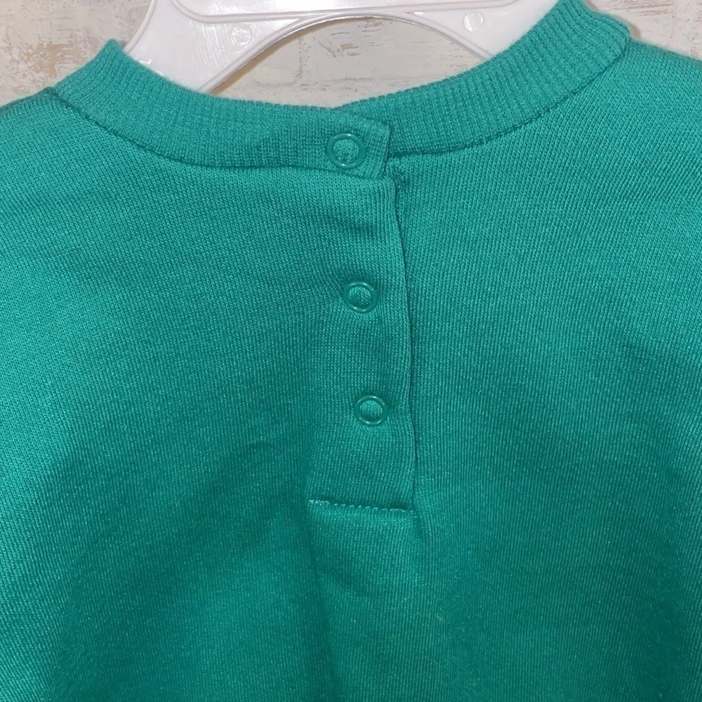 Disney Baby Boys Mickey Mouse Green Classic Bubble Sweater Long Sleeve Bodysuit